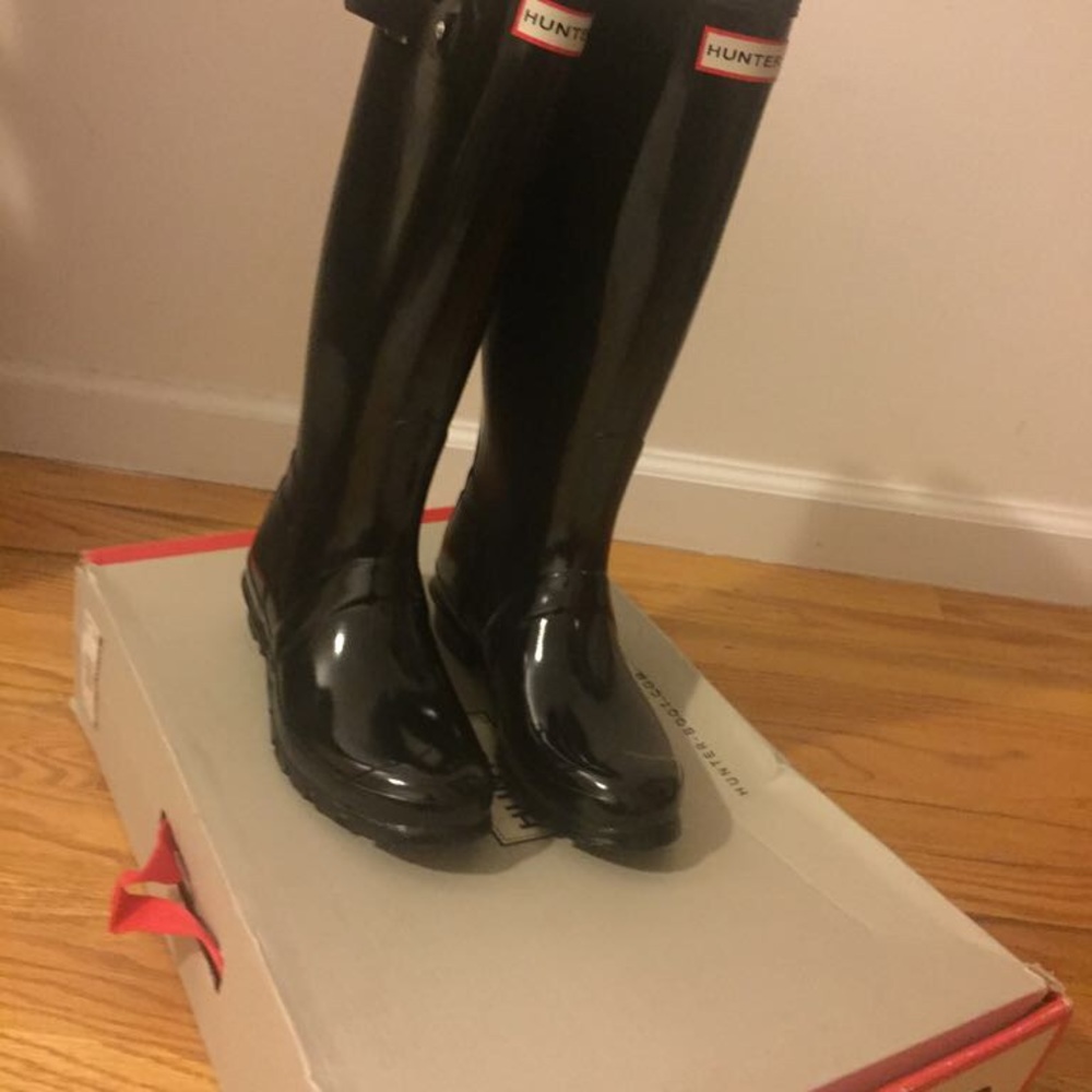 HUNTER ORIGINAL TALL BLACK RAINBOOTS